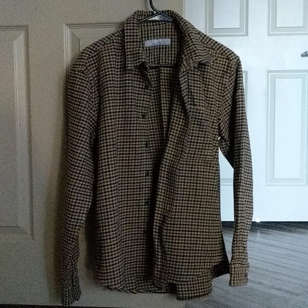 Flannel Check Shirt - Beige